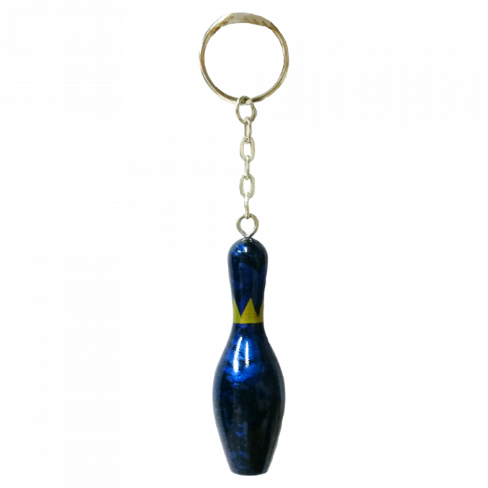 Schlüsselanhänger Pin blau