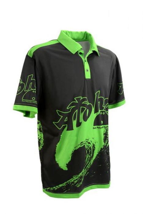 Aloha Bowling Polo Shirt Wave